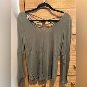 Charlotte Russe lace up back long sleeve